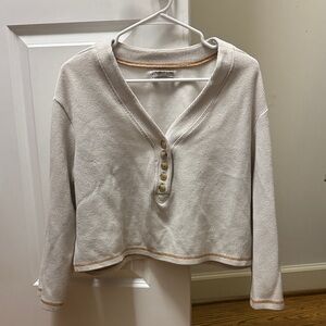 Urban Outfitters Cream Button-Down Shirt